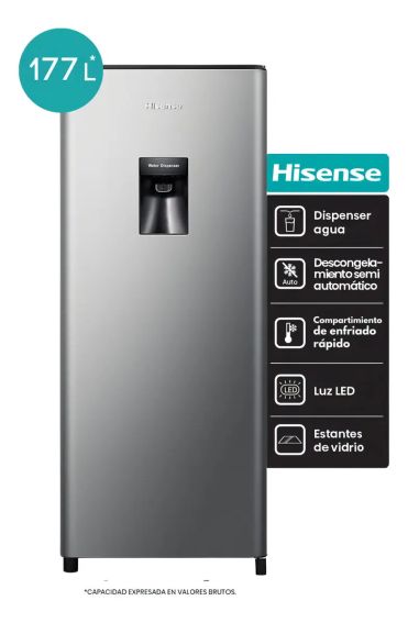 Heladera Hisense 161Litros H235RTS-WD Silver